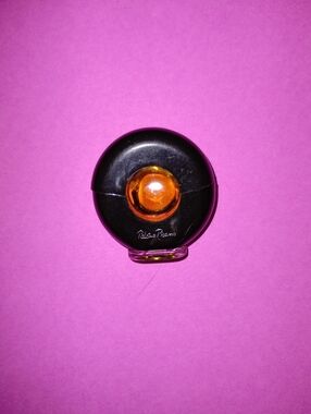 Paloma Picasso Round Black & Amber Compact Bottle - Visible Logo